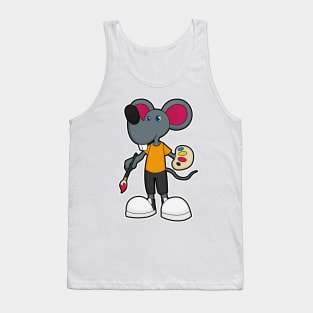 Mouse as Painter with Paint & Brush Tank Top